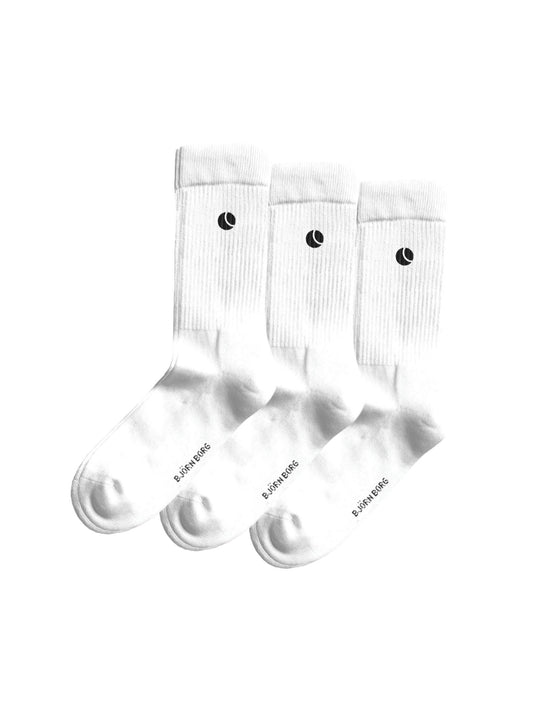 Chaussettes Björn Borg Classic Crew (3 Paires, Blanc)