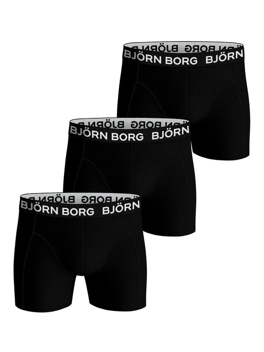 Boxers Björn Borg Cotton Stretch (Lot de 3, Noir)