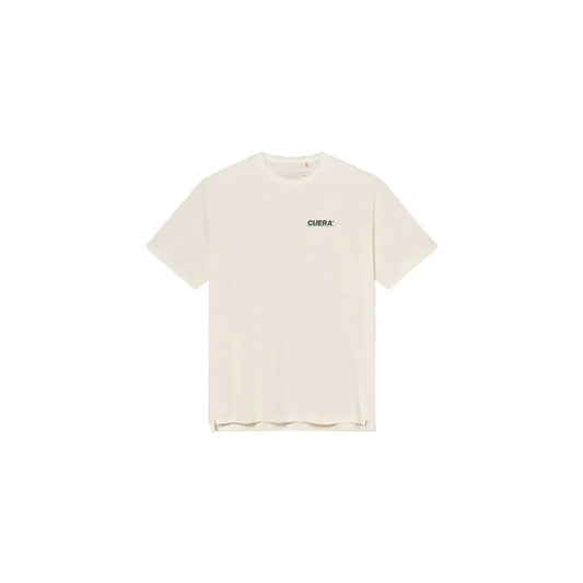 Cuera Active Light Weight T-shirt (Off White w. Navy/Green)