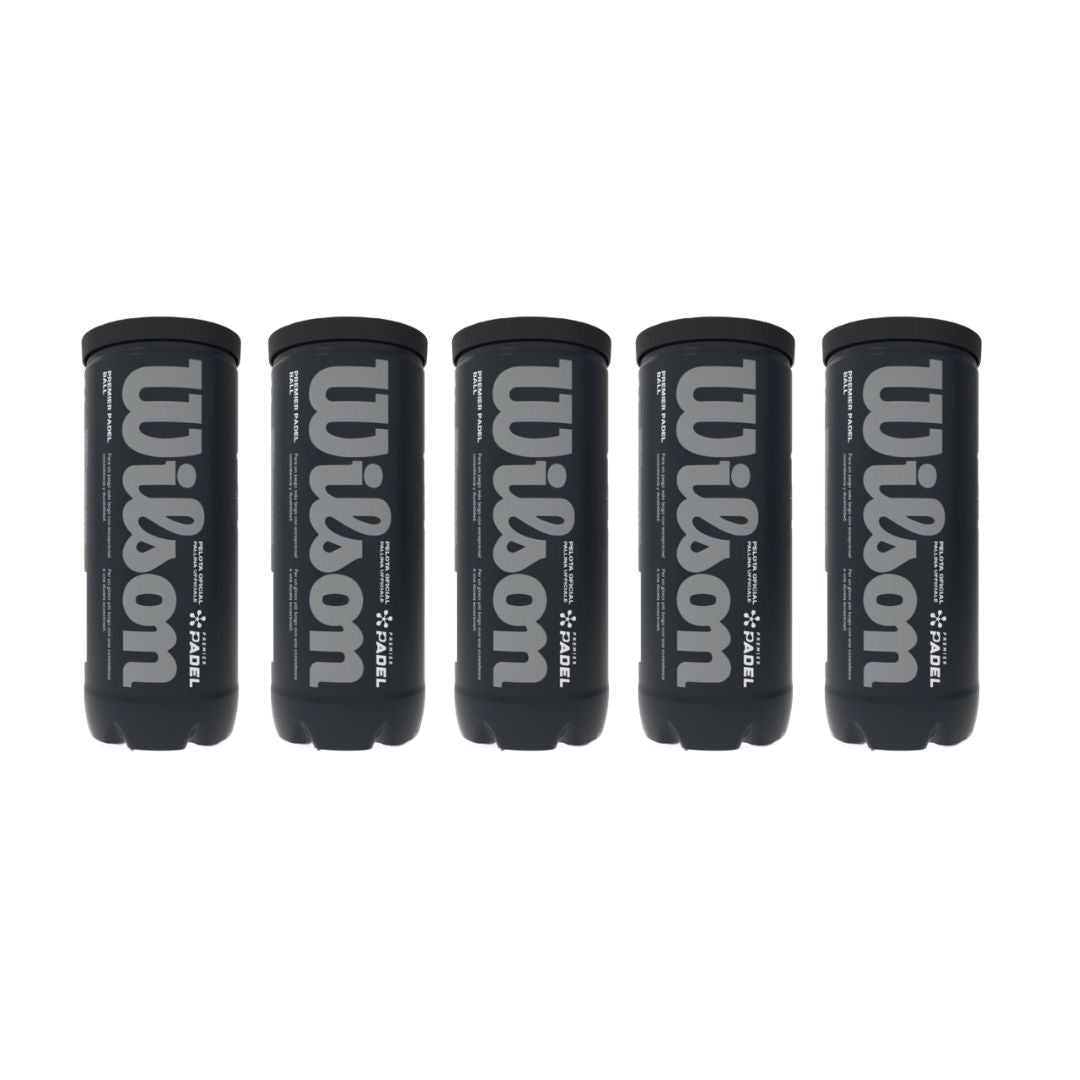 Lot de 5 tubes Wilson Premier Padel