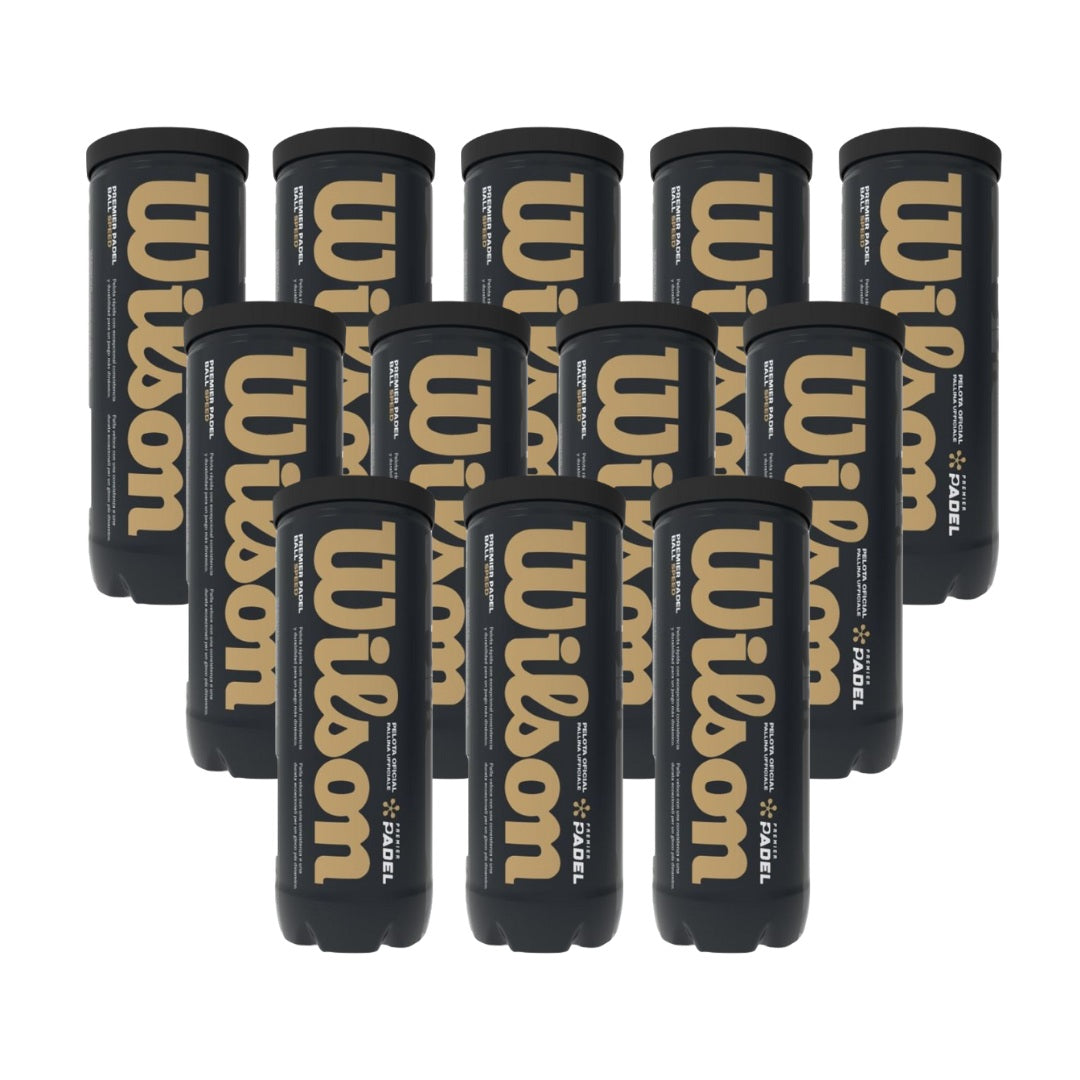 Lot de 12 tubes Wilson Premier Speed Padel