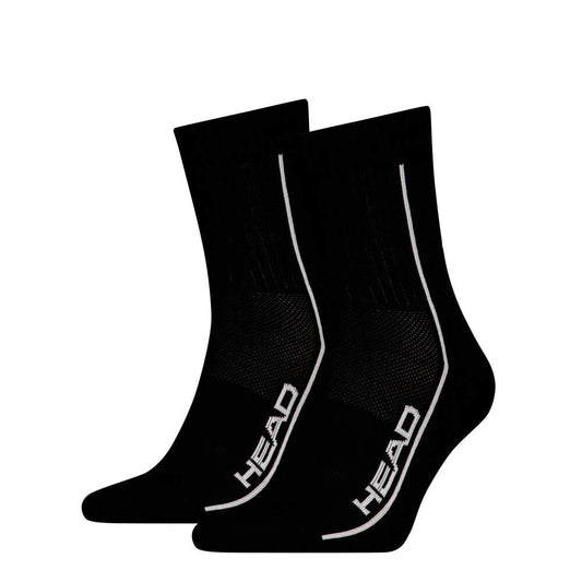 Head Performance Short Crew Chaussettes de Tennis (Lot de 2, Noir)