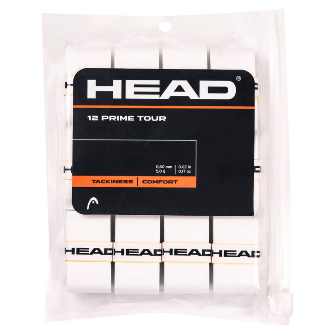 Overgrip Head Prime Tour (lot de 12, blanc) padellife