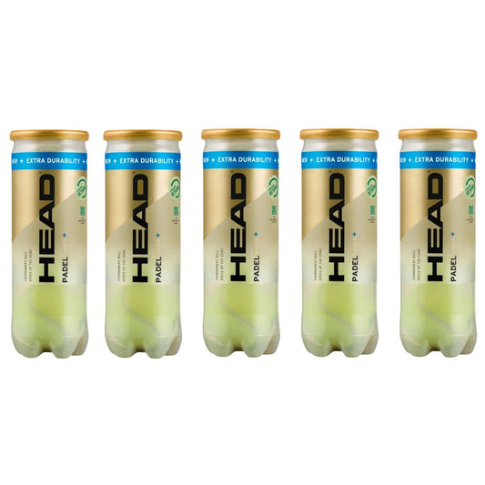 Lot de 5 tubes Head Padel Pro S+