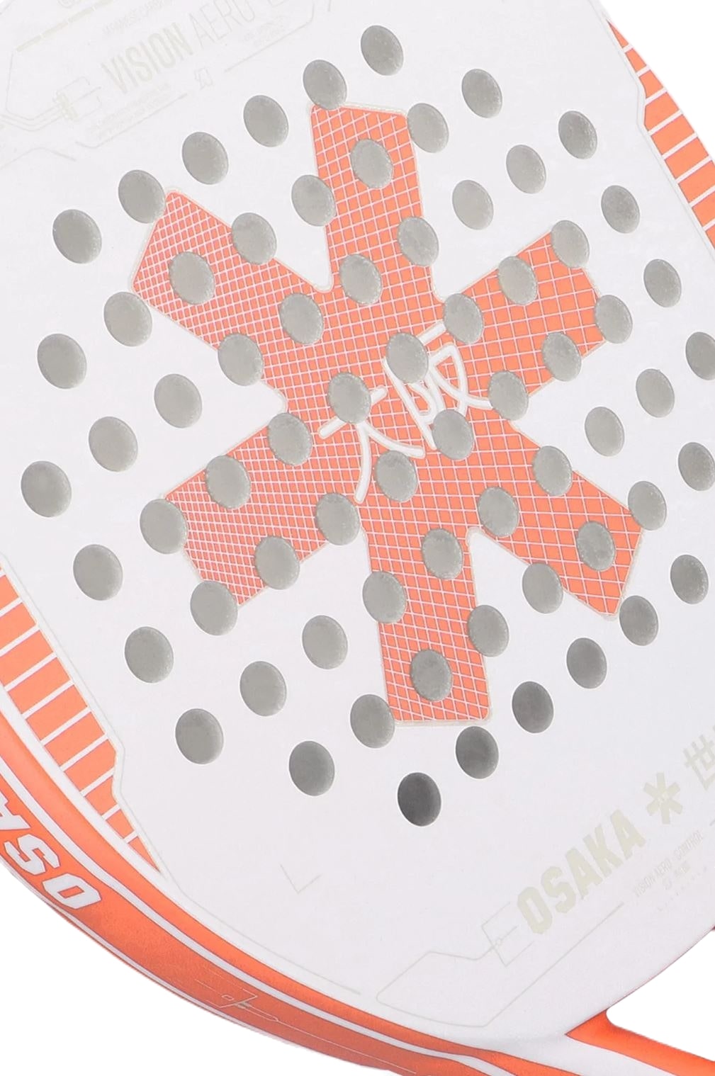Raquette de padel Osaka Vision Aero Control 2023 (Blanc/Pêche)