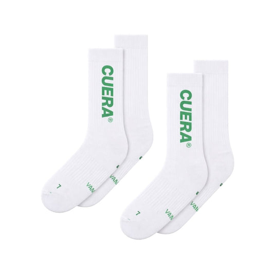 Cuera Padel Strømper (2-pak, White/Green)