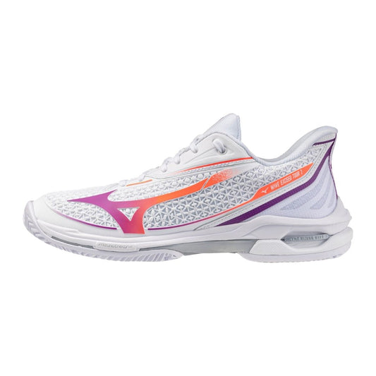 Chaussures Mizuno Wave Exceed Tour 7 CC (W) (White/Dahlia/Lava Orange)
