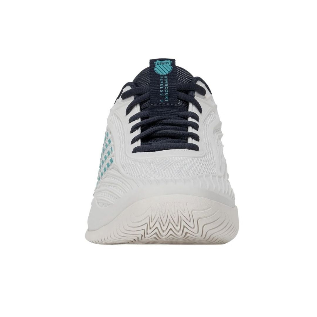 Chaussures de padel K-Swiss Hypercourt Express 3 (Blanc de Blanc/Carbon/Baltic)