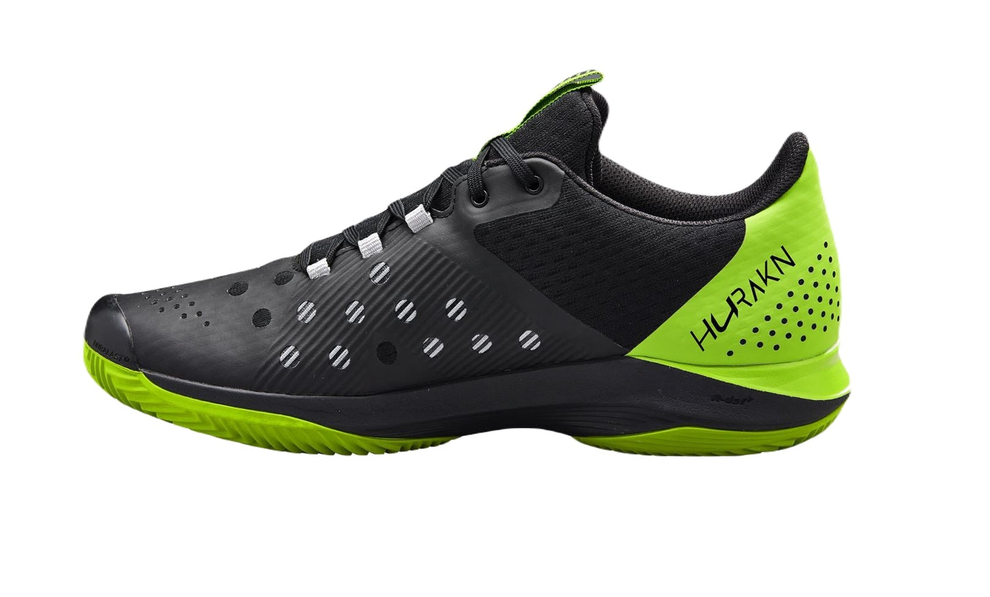 Chaussures de padel Wilson Hurakn (Noir/Vert jasmin) - Padellife.fr