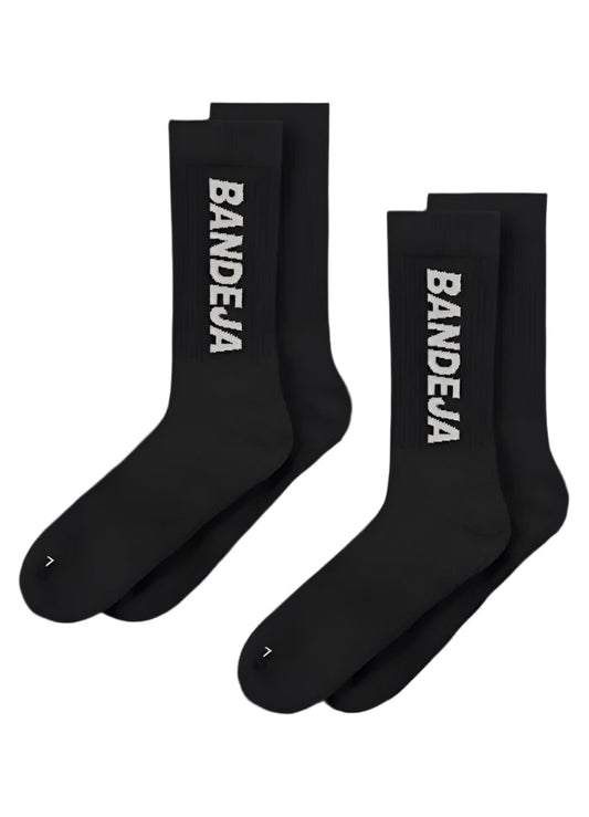 Chaussettes de padel Cuera Bandeja (Lot de 2, Noir/Sable)