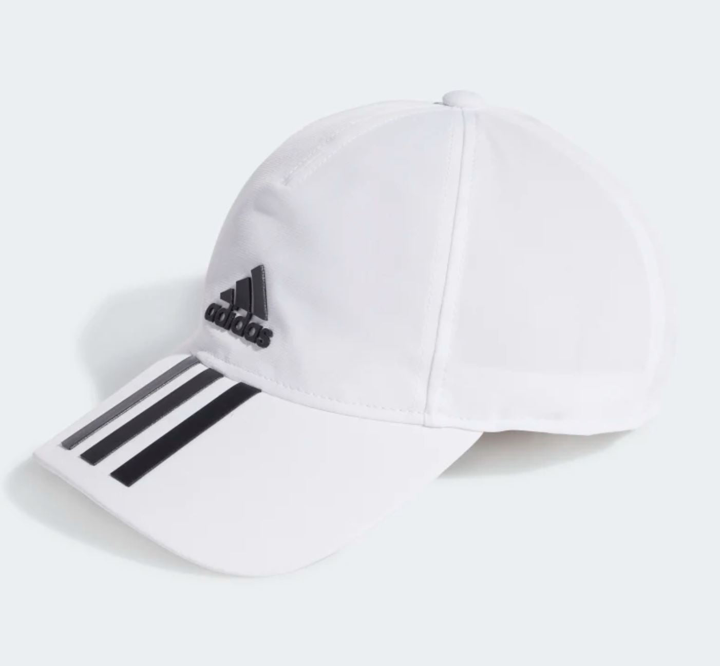 Casquette de baseball Adidas à 3 rayures (Blanc)