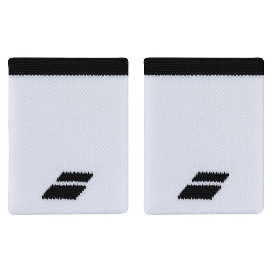 Poignets Babolat Logo Jumbo (lot de 2, blanc/noir)