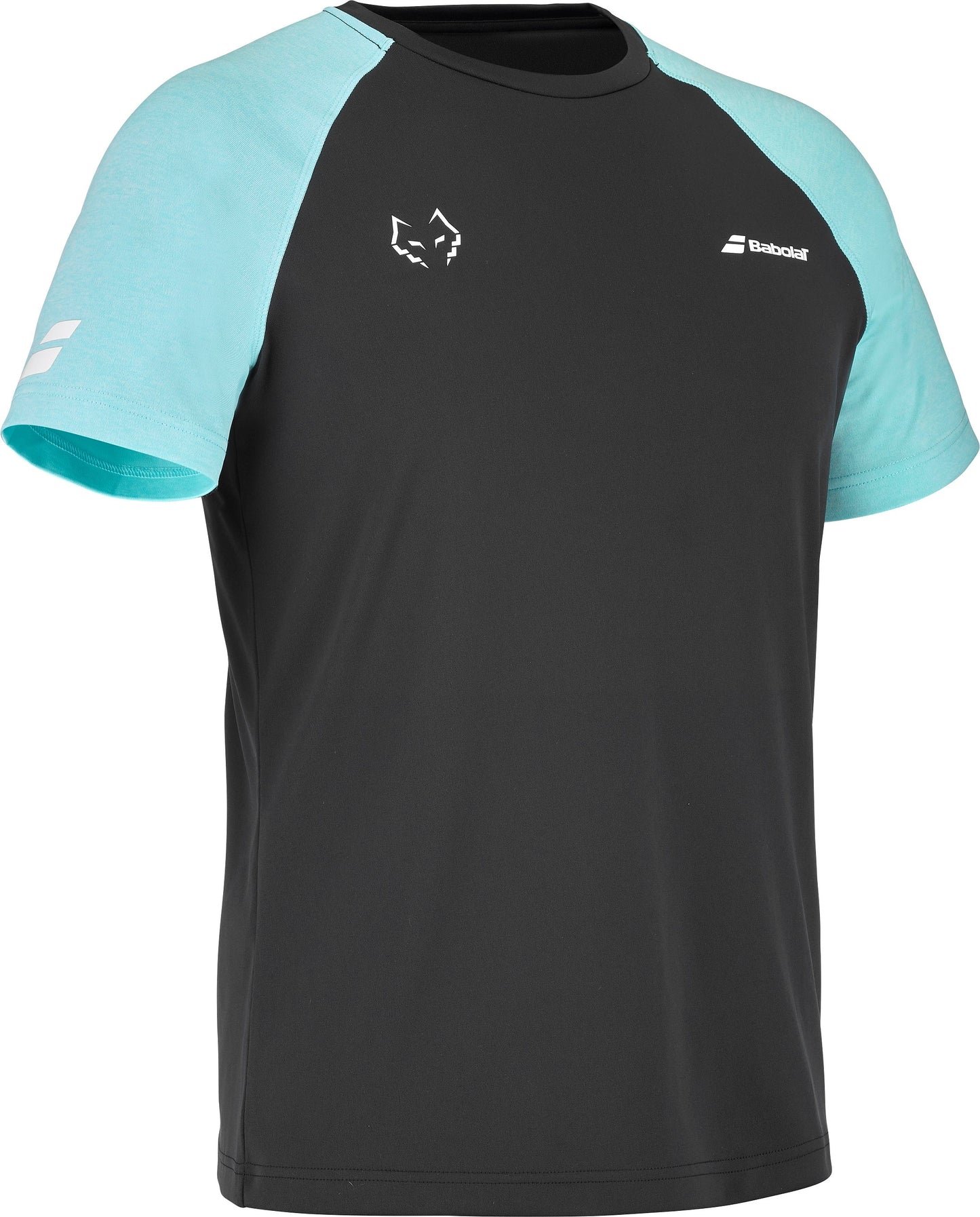 T-shirt à col rond Babolat Juan Lebron (Noir/Bleu ciel)