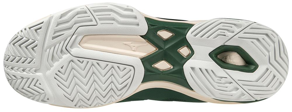 Chaussures de padel pour Hommes Mizuno Wave Exceed Light AC (Vert pin/Blanc/Gris clair)