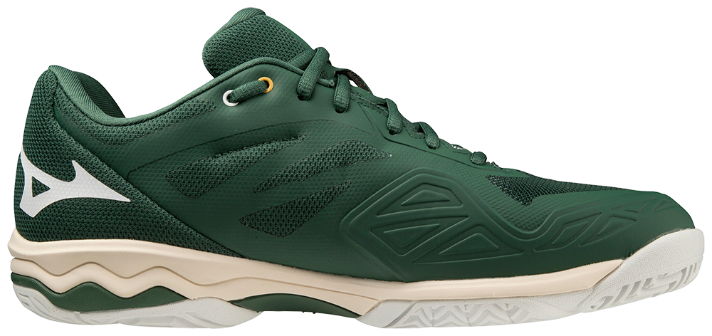 Chaussures de padel pour Hommes Mizuno Wave Exceed Light AC (Vert pin/Blanc/Gris clair)