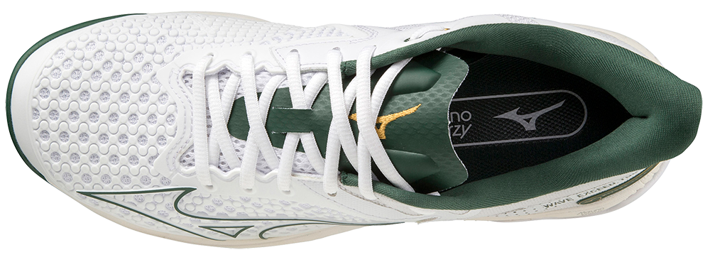 Chaussures de padel Mizuno Wave Exceed Tour 5 AC (Blanc/Vert pin/Gris clair)