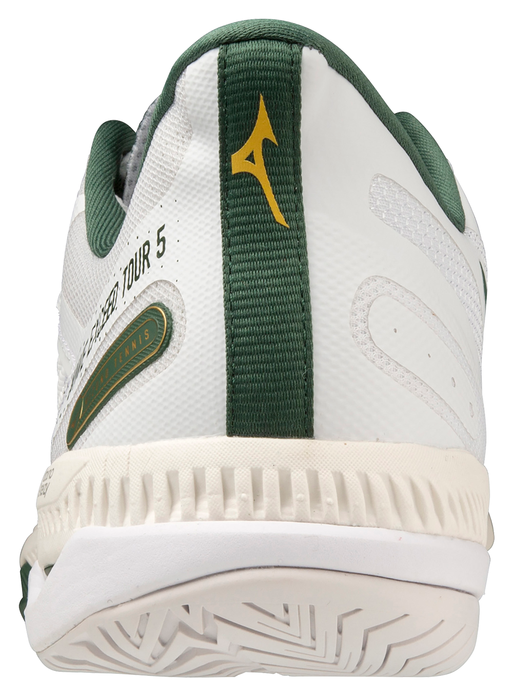 Chaussures de padel Mizuno Wave Exceed Tour 5 AC (Blanc/Vert pin/Gris clair)