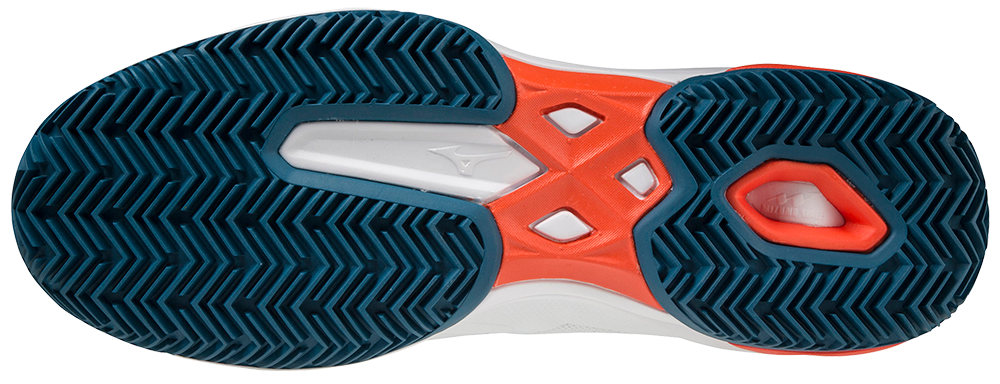 Chaussures de padel Mizuno Exceed Light CC (Homme, Blanc/Orange)
