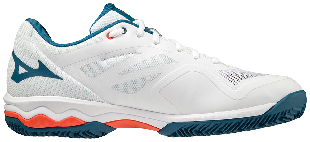 Chaussures de padel Mizuno Exceed Light CC (Homme, Blanc/Orange)