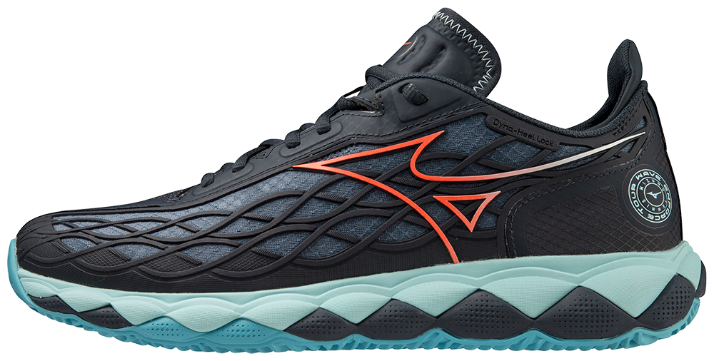Chaussures de padel Mizuno Wave Enforce Tour CC (Bleu/Jaune/Bleu turquoise)