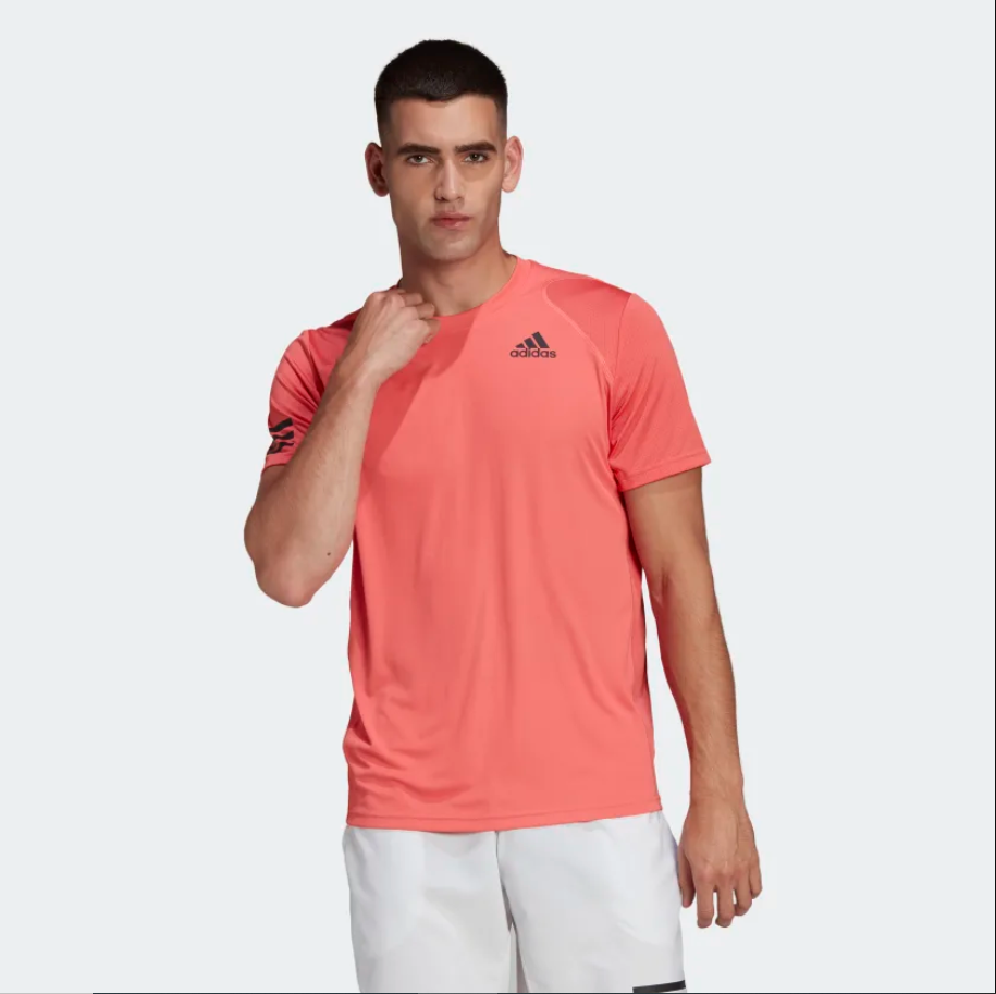 T-shirt Adidas Club à 3 bandes (Rose)