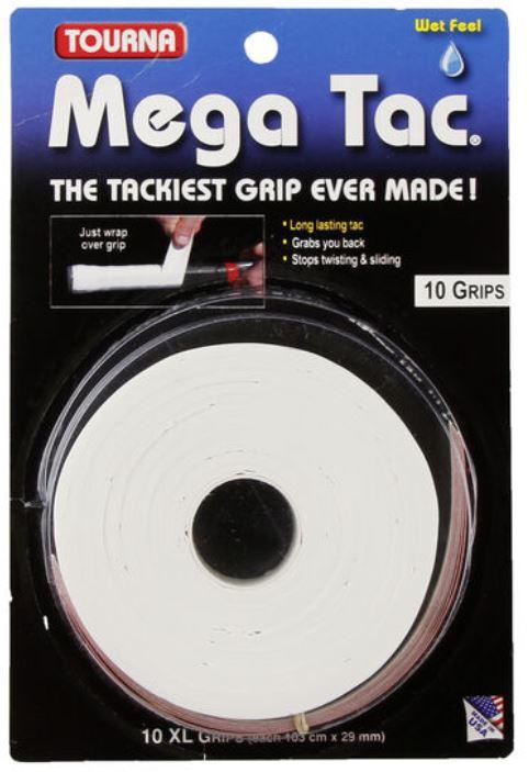 Overgrips Tourna Mega Tac (Blanc, Lot de 10)