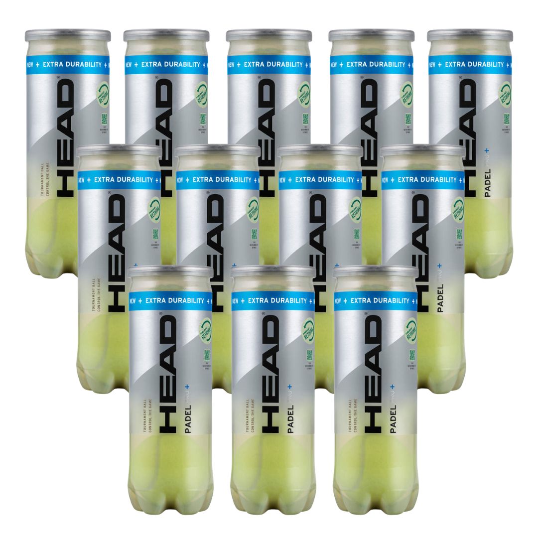 Lot de 12 tubes Head Padel Pro+
