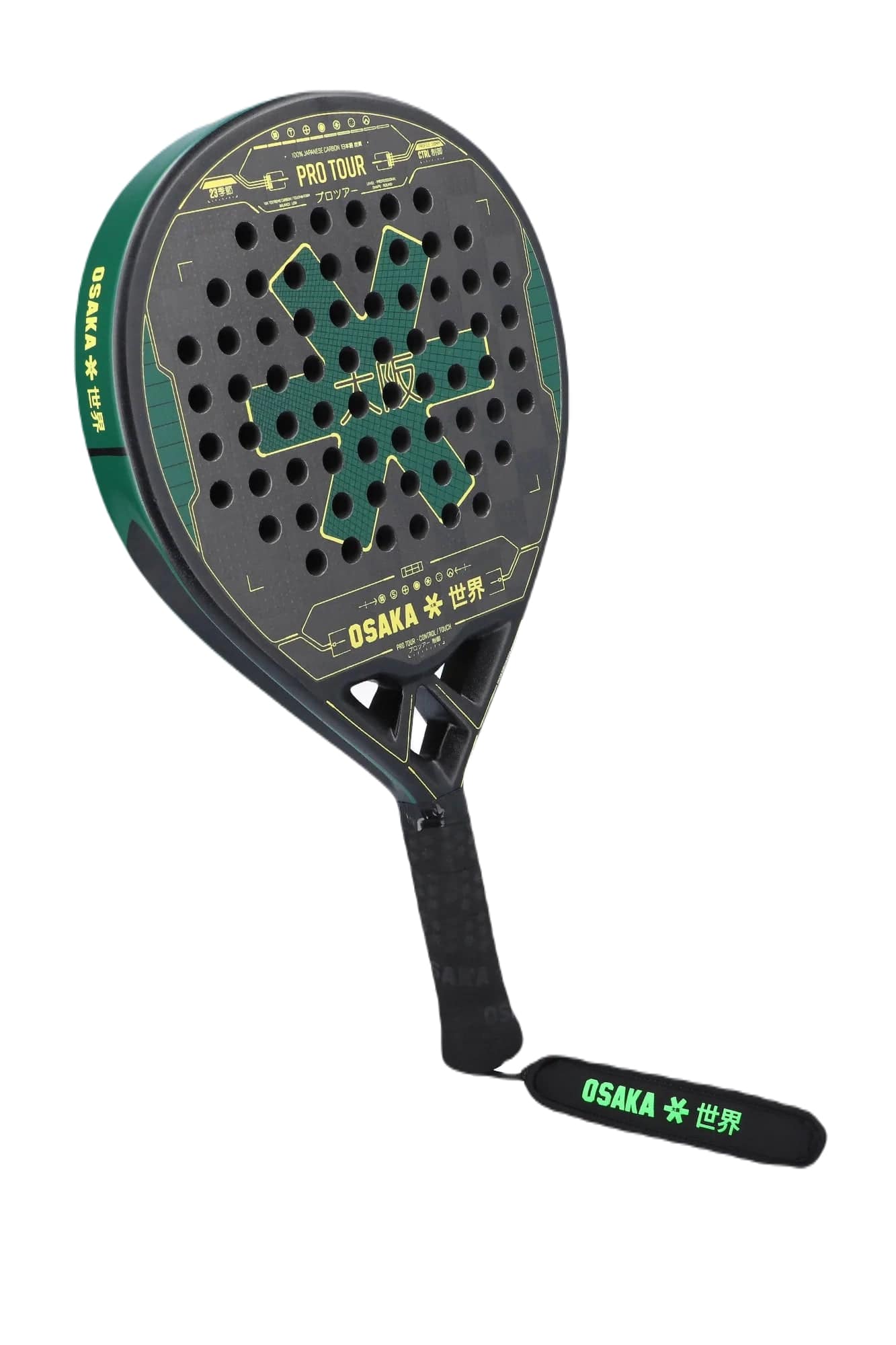 Raquette de padel Osaka Pro Tour Control Touch 2023 (Vert/Jaune)