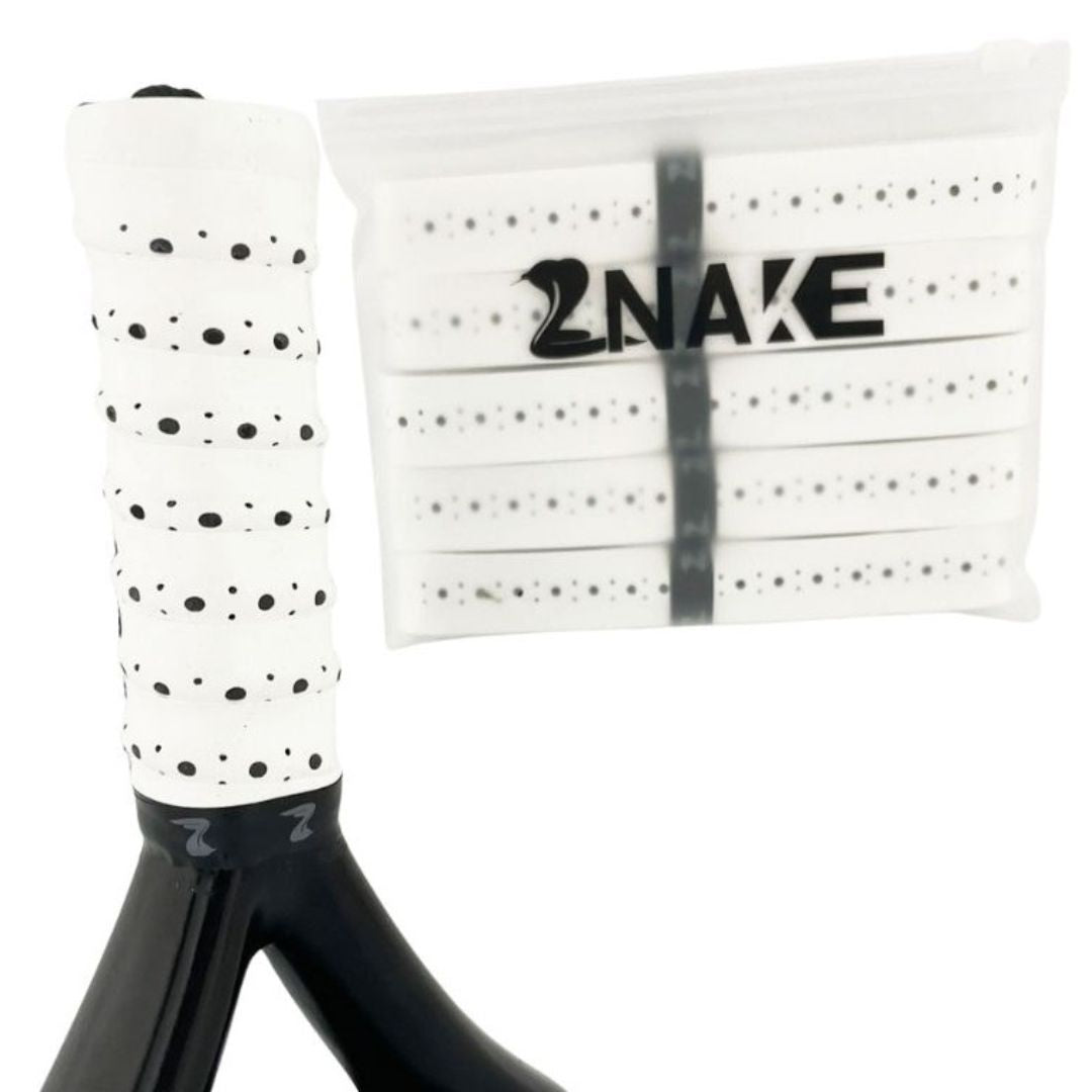 Surgrips de padel Znake Viper Sticky (5 pièces, Blanc) padellife