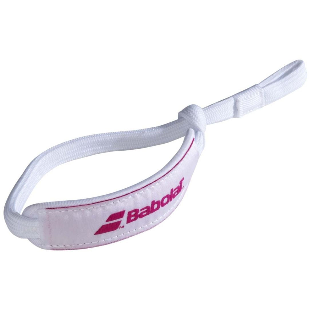 Dragonne de poignet Babolat (Blanc/Rose) padellife