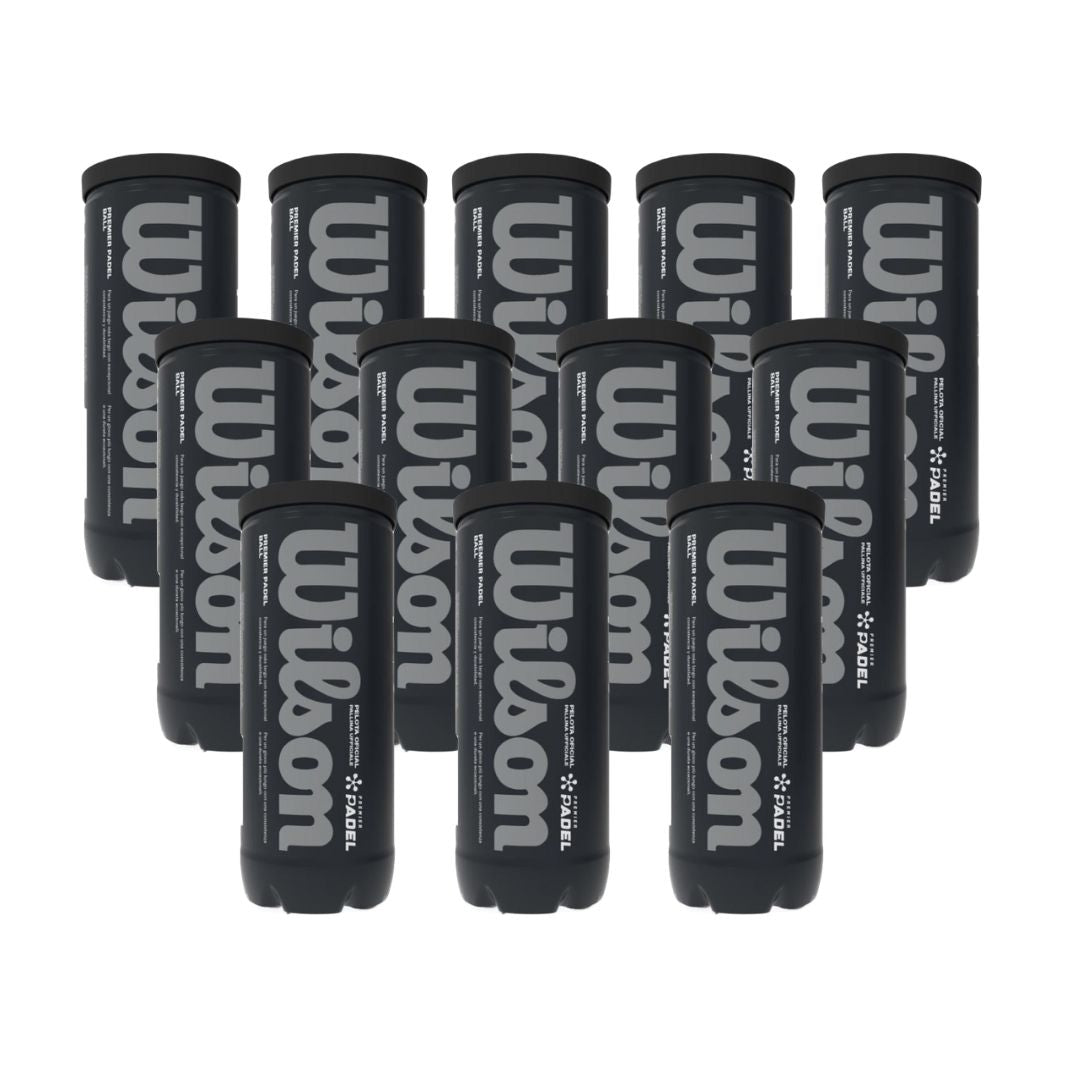 Lot de 12 tubes Wilson Premier Padel