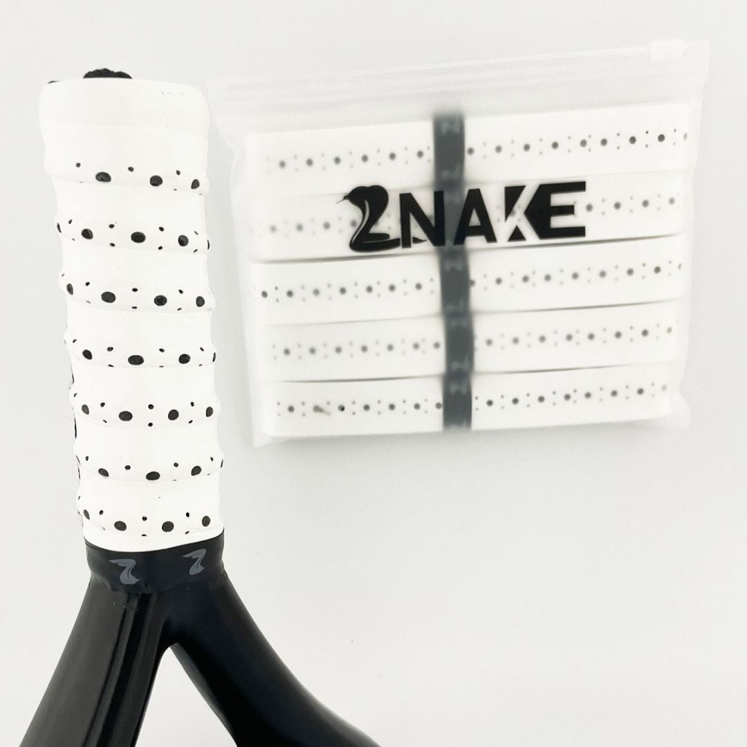 Surgrips de padel Znake Viper Sticky (5 pièces, Blanc) padellife