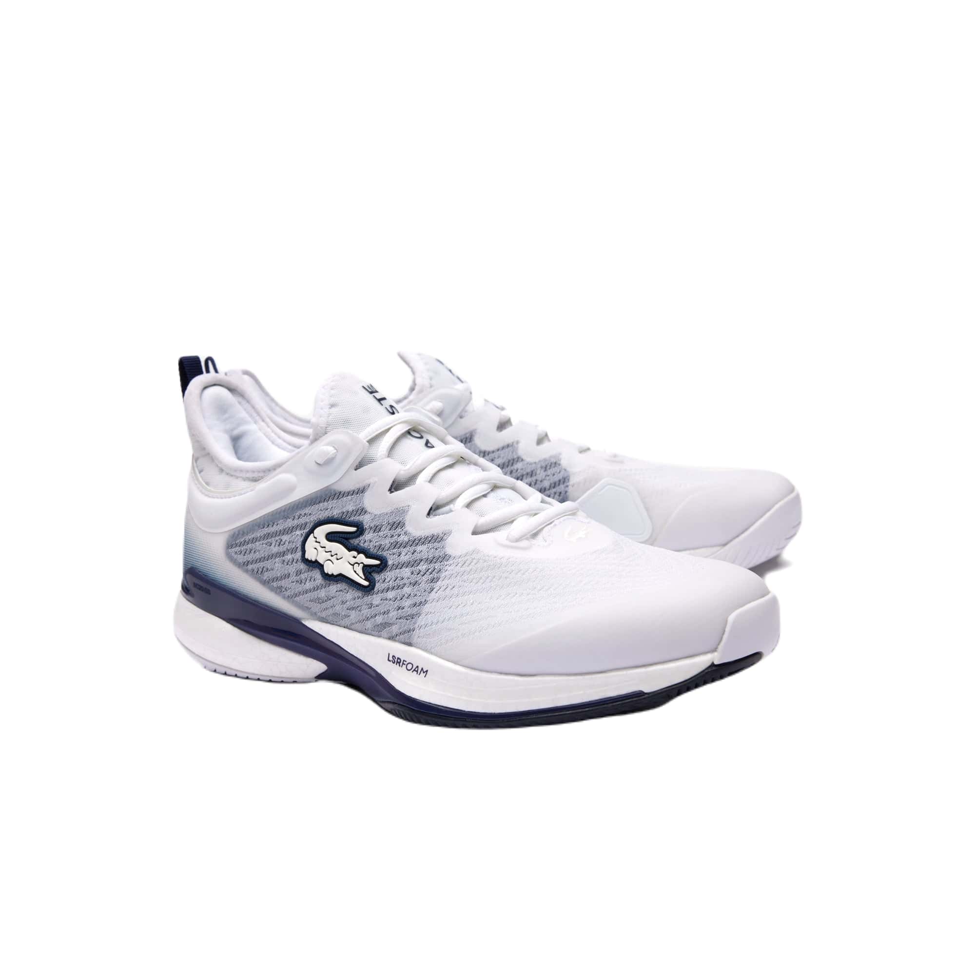 Chaussures Lacoste AG-LT23 Lite Textile (Blanc/Bleu marine) - Padellife.fr