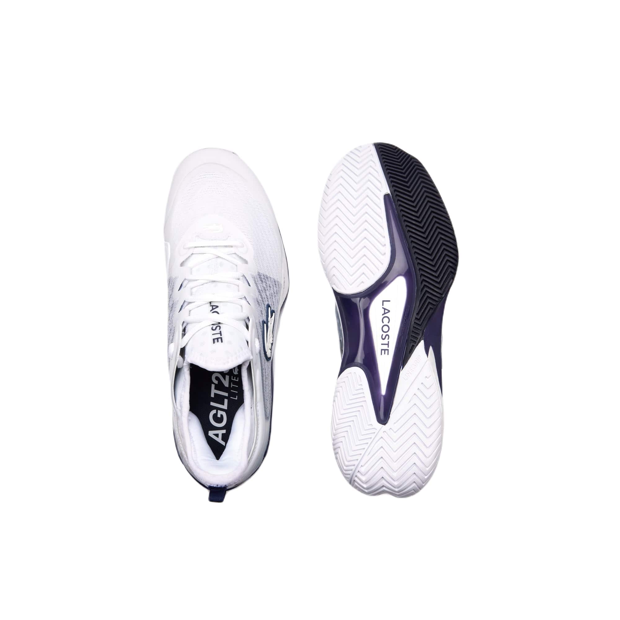 Chaussures Lacoste AG-LT23 Lite Textile (Blanc/Bleu marine) - Padellife.fr