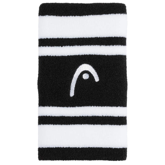 Poignet éponge rayé 5" Head (Noir/Blanc)