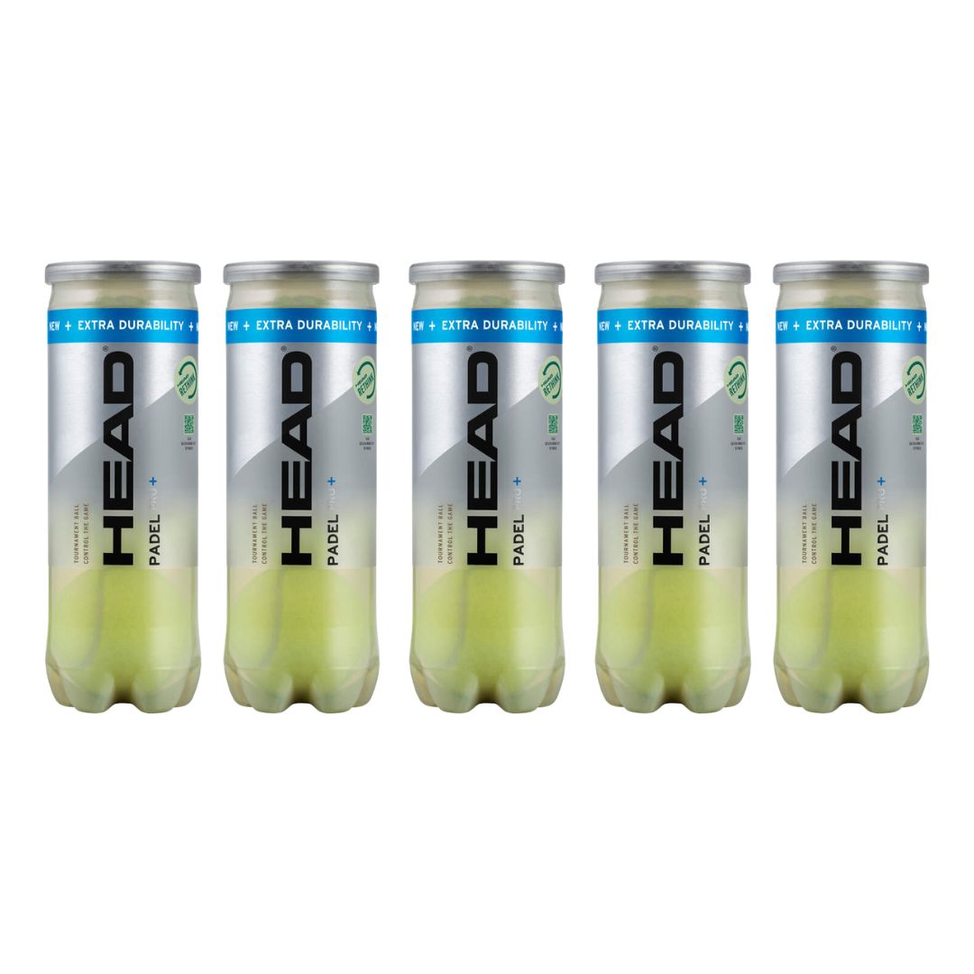 Lot de 5 tubes Head Padel Pro+