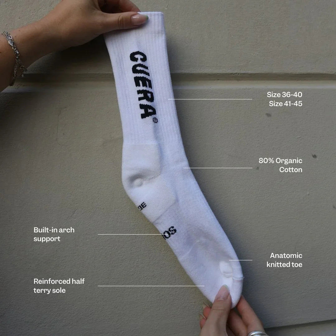 Chaussettes de padel Cuera (blanc/bleu marine)