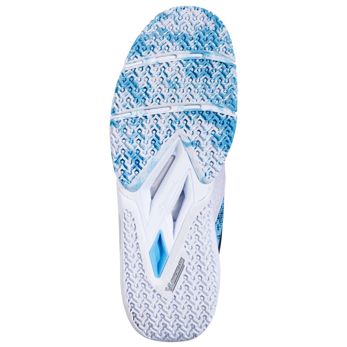 Babolat Movea Men 2025 padel sko (White/Cyan Blue)