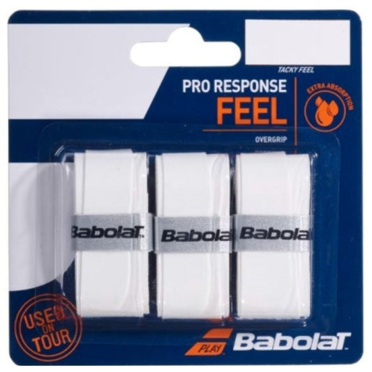 Overgrip Babolat Pro Response (Blanc, lot de 3) padellife
