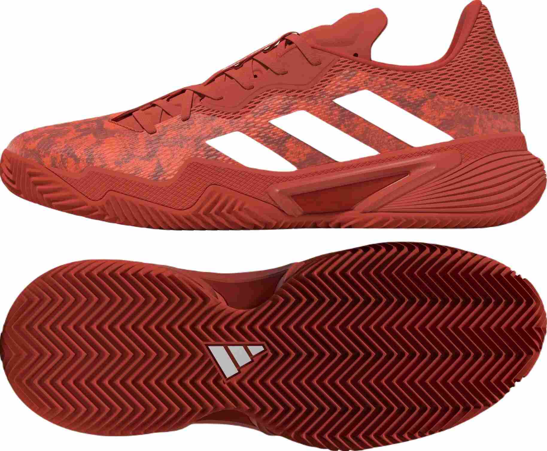 Chaussures de padel Adidas Barricade CC (Pour hommes, rouge)