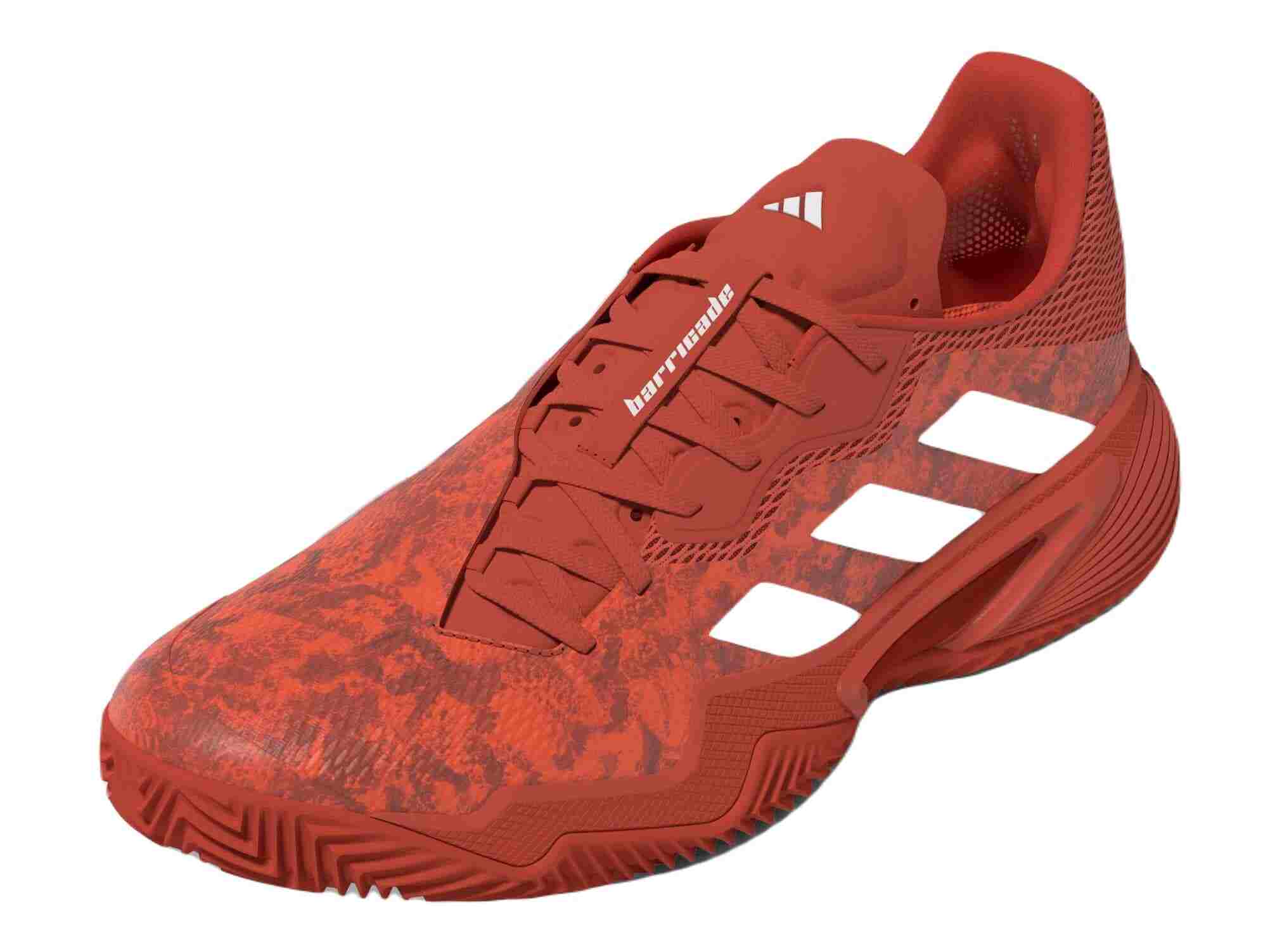 Chaussures de padel Adidas Barricade CC (Pour hommes, rouge)