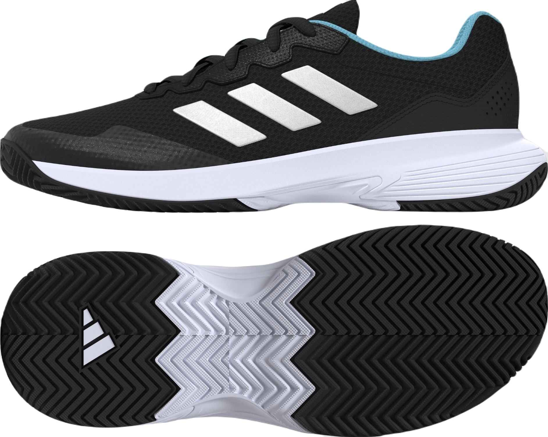 Chaussures de padel Adidas Gamecourt 2 AC (Pour femmes, Sort/Turkis)