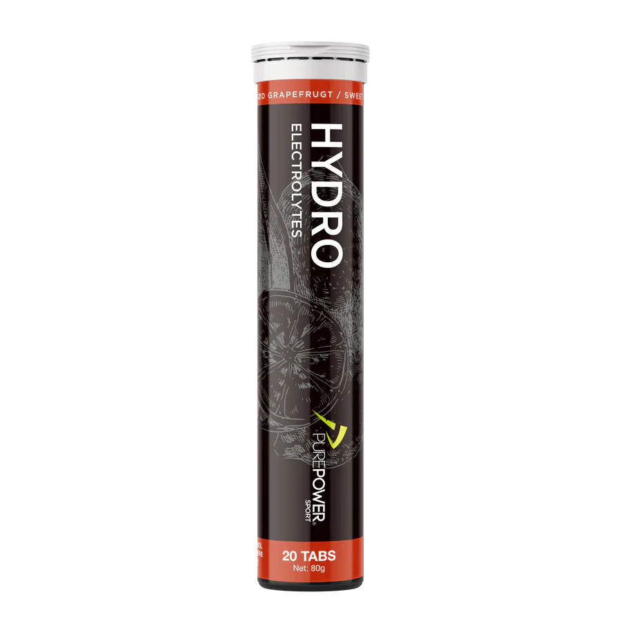 PurePower HydroTabs Électrolytes – Saveur Pamplemousse Sucré (1 tube de 20 comprimés)