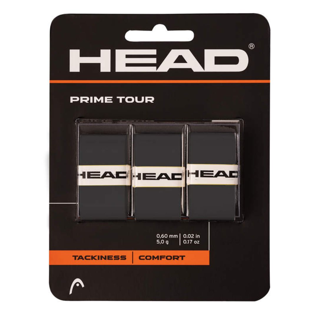 Overgrip Head Prime Tour (lot de 3, noir) padellife