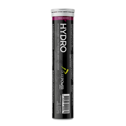PurePower HydroTabs Electrolytes – Saveur de Baies Rouges (1 tube avec 20 comprimés)