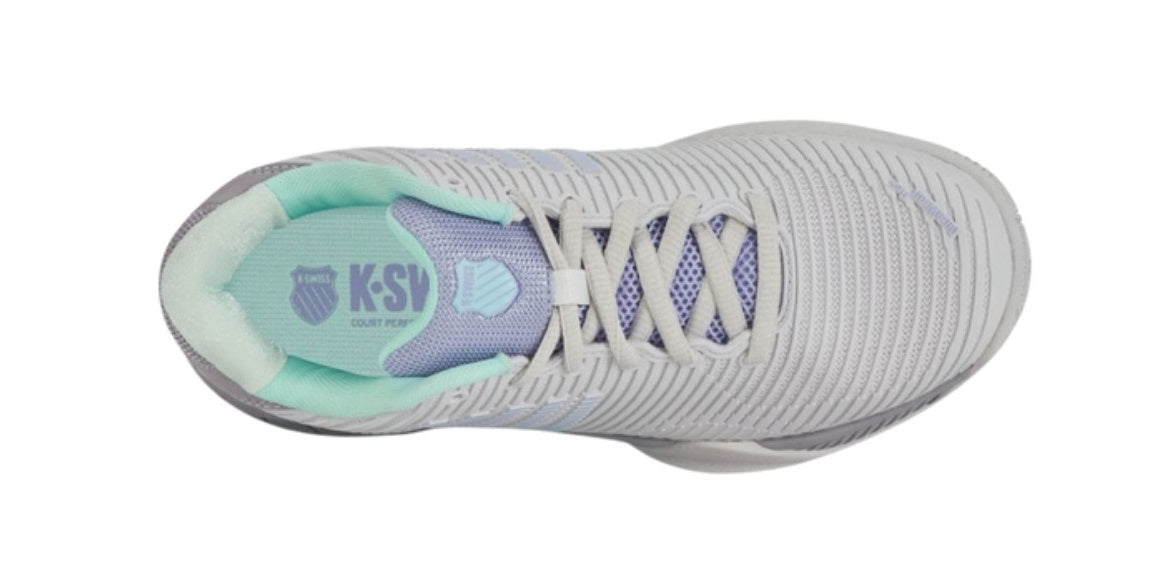 Chaussures K-Swiss Hypercourt Express 2 Women (Nimbus Cloud/Lilac Gray/Neon Purple)