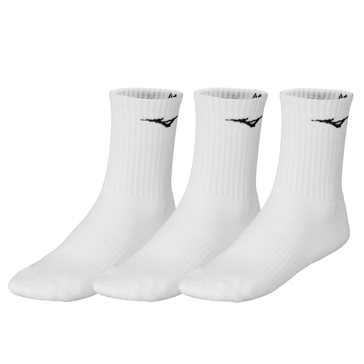 Chaussettes d'entraînement Mizuno (Lot de 3, blanc)