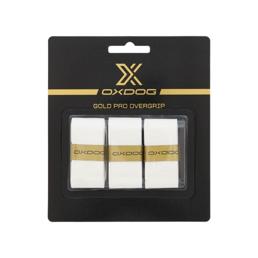 Oxdog Gold Pro Overgrips 3 pack White