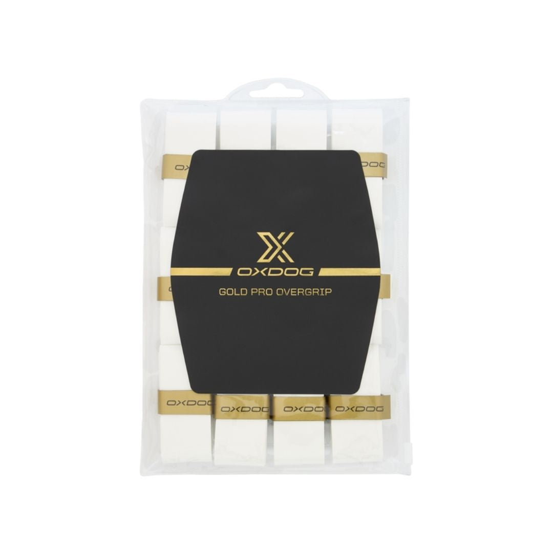 Oxdog Gold Pro Overgrips 12 pack White