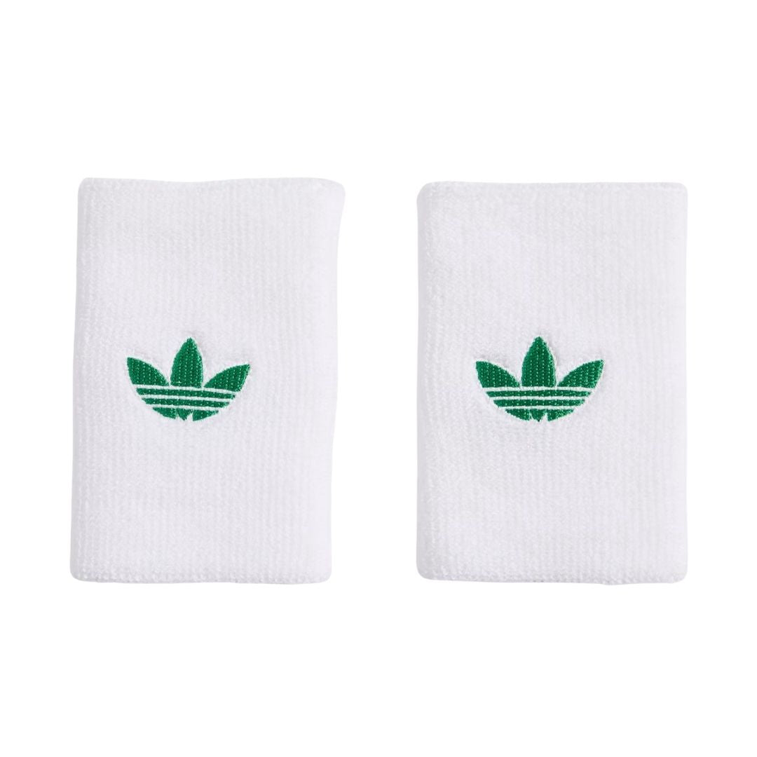Poignets Adidas Originals Large lot de 2 Blanc Vert